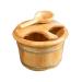 Natural Wooden Footbath Bucket Household Portable Foot Bath Bowl with Lid Wooden Foot Bath Barrel for The Elderly Office Hotel Natural Thicken Foot Basin Household Sleep Improve lofty ambition Warm as
