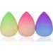 Impora London Beauty Makeup Blender Trio Set - Vegan Latex-Free Sponges for Liquid, Concealer, Cream Makeup - Original Teardrop/Egg Shape - Bright and Mixed Colors - Buy Online on GoSupps.com