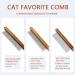 Longbest Steel Pet Comb for Cats & Dogs - Knot Remover Skin-Friendly Wooden Handle Feline & Canine Care - Buy Online on GoSupps.com