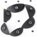 Housoutil 6 Pcs Eyeshadow Eye Makeup Eye Shadow Stamp Crease Tool Sealing Ring Make up 5*2.5cm Black - Buy Online on GoSupps.com