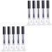 Didiseaon 10 Pcs Eyelash Brush Tube Empty Tube Empty Eyelash Tube Empty Lash Tube Empty Mascara Tube Black Lid 1 g (Pack of 1) Blackx2pcs
