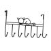 PRETYZOOM College Essentials 7 Door Hook s Woodsy Decor Hangers for Clothes Towel Hook Iron Hook Shelf Hanging Office 42X22CM Black