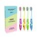 N-amboo Soft Bristles Colorful Kids Toothbrush for Toddler Girls Boys 3+ Years Pack of 4 Individually Wrapped