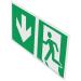 Notlok Safety Work Emergency Exit Sign - Illuminating PVC Plate | DIN EN ISO 7010 DIN67510 | 30x15 cm Escape Path Sign - International Shipping Available - Buy Online on GoSupps.com