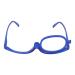 Portable Makeup Glasses Professional Flip Down Makeup Glasses Switchable Lens for Makeup Blue (+4.00)