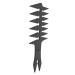Wide Tooth Hair Comb Double Sided Oil Styling Comb for Men Portable ABS Material (Black)