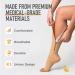 Buy Zipper Compression Socks 20-30mmHg Open Toe - Medical Zip Guard for Skin Protection | Men's & Women's Beige Socks - Medium Size - Buy Online on GoSupps.com