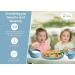 Silicone Baby Self-Feeding Set - Divided Suction Plate, Bowl, and Sippy Cup - Blue - Buy Online on GoSupps.com