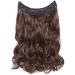 Silk-Co Adjustable Synthetic Hair Extensions with Rubber Band - Invisible Cord Corrugated 40cm Medium Brown for Women - Buy Online on GoSupps.com