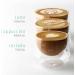 IMAGINE Handmade Double-Wall Milk Drink Glass Set of 2 - 6.5oz/200ml Cappuccino Size - Buy Online on GoSupps.com