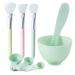 Plastics Free SOMIER Silicone DIY Face Mask Mixing Bowl Set Mud Clay Facial Mask Bowl with Spatula Fan Brush Powder Measuring Spoon 8 in 1