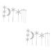 Beavorty 2 Sets Fringe Bobby Pin Metal Hair Barrettes Hair Clips Hair Barrettes for Girls Barrettes for Women Girls Hair Barrettes Girls Hair Accessories Issue Card Rhinestone Korean