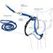 PetSafe Come with Me Kitty Harness & Bungee Leash for Cats Size S Black/Silver & Black/Dark Purple - International Shipping Available - Buy Online on GoSupps.com