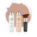 Magic Minerals AirBrush Foundation 3piece set by Jerome Alexander LightMedium Foundation + Primer + free Kabuki brush Makeup with natural coverage