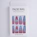 Xerling Blue Heart French Coffin Nails with Charms - Long Press On Ballerina Fake Nails for Women & Girls | Stylish Stick-On False Nails (Pattern C - Buy Online on GoSupps.com