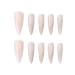 IMSOHOT 24Pcs Almond Press on Nails - Long Glossy Stiletto Glitter Pink Nude False Nails for Women - Buy Online on GoSupps.com