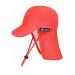 weVSwe Baby Toddler Sun Hat UPF 50+ Swim Cap Flap Neck Protection Adjustable Chin Straps UV Sun Protection Hats Bright Orange 0-6 Months