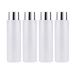 Minkissy Set of 4 Refillable Empty Plastic Bottle Pet Cosmetics Bottle Glass Pot Lotion Shower Gel Shampoo Storage Container with Closure for Home Travel 200 ml