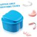 Supvox Pink Toothbox Organizer - 2-Piece Plastic Container with Lid for Tooth Braces & Prosthesis | Ideal for Outdoor Use - Buy Online on GoSupps.com