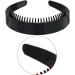 Buy Hetuioiyster Women's Girls 2.5cm Wide Black Plastic Headband with Teeth Comb - DIY Hair Accessories for International Shipping - Buy Online on GoSupps.com
