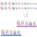 piuryue 1Set Colourful French Gradient Nails Gradual Change Rhinestones Nails Wearable Press on Nails Multicolor - Buy Online on GoSupps.com