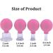 Glass Facial Suction Cupping Set - Silicone Vacuum Massage Cups for Anti-Cellulite Lymphatic Therapy - 4 Piece Set in Pink - Buy Online on GoSupps.com