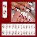 MENILITHS 24Pcs Long Ballet Nails Wine Red Heart Shining False Nails Sticker False Nails Acrylic Fake Nails Full Cover Nails Tips Artificial Finger Manicure for Women and Girls - Buy Online on GoSupps.com
