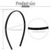 Oruuum 72 pcs DIY Black Plastic Headbands for Women and Girls - Teeth-Free Design (7mm) - Buy Online on GoSupps.com