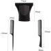 2-Piece Salon Hair Dryer Nozzles Set with Combs - Black Flat Mouth Dryer Nozzle for Styling - Fits Outer Diameter 4.2-4.6cm - Perfect for Salon and Home Use - Buy Online on GoSupps.com