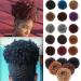 Natural Clip In Afro Hair Bun - Jet Black Purple Blue Synthetic Kinky Curly Puff Ponytail Extension for Women - 2 8 Inches - Buy Online on GoSupps.com