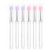 Arqumi Silicone Lip Brush, 6 PCS, Makeup Brushes with Dirt-proof Caps for Protection, Lipstick Applicator Brushes for Lip Gloss, Lip Mask, Eyeshadow, Lip Cream, Makeup Beauty Tool, pink+purple 3 pink+3 purple
