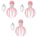 Magiclulu Head massager 3st massager scalp massage brush shampoo massage brush therapeutic head scratchy head guasha-scrub tools baby octopus ABS pink