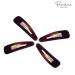 Parcelona French Mini Set of 4 Small Celluloid Acetate Snap Hair Clips - Tortoise Shell Brown - Made in France - Buy Online on GoSupps.com