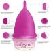 Blossom Menstrual Cup | Reusable Silicone Period Cup | Say Goodbye to Tampons | Large Violet Cup for Comfortable Menstrual Days - Buy Online on GoSupps.com