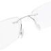Rimless Titanium Reading Glasses for Men & Women | Lightweight +0.50 to +4.00 +1.75 Silver - Buy Online on GoSupps.com