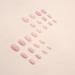 Justotry 24-Piece Glossy Nude Almond Press-On Nails | Flower Design & French Tip Art | Short Medium Artificial Nails for Women - Buy Online on GoSupps.com