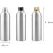 Zeoabsy 200ml Aluminum Bottles - 4 Pack Silver with Gold Screw Lids for Cosmetics Oils & Travel | Refillable & Durable - Buy Online on GoSupps.com