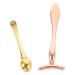 1 Set Eye Massage Roller Head T-bar Set Skin Care Tools Eye Creams Beauty Scoop Eye Cream Stick Eye Roller Double-end Facial Mask Spoon Eye Massager Stick Face Mask Spoon Remover 9.6x3.5cm Golden