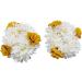 Traditional Indian Hair accessories Small White Gajra with yellow rose Artificial Flower Jewelry Handmade Veni tiara For Women Party Wear bridal mehndi Hair Bun (1 pc) - Buy Online on GoSupps.com