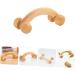 Lurrose Wooden Massage Roller - Back & Facial Massage Device for Deep Tissue Relief | Handwick Foot & Arm Roller 17x6.8cm - Buy Online on GoSupps.com