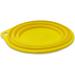Silicone Dog Bowl with Carabiner - 250ml Portable Food & Water Bowl for Dogs & Cats - Yellow - Buy Online on GoSupps.com