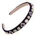 scicent Purple Headband Vintage Crystal Rhinestone Hairbands Bling Sparkle Diamond Hair Band Velvet Padded Hair Hoops Party Wedding Head Hoop Fashion Hair Accessories for Women - 27321