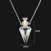 Lodmloer Memorial Sacrificial Hall Chain - Clear Crown Stopper Ball Heart Glass Mini Necklace | Fire Burial Souvenir Jewelry | Essential Oil Urn 5-60cm - Buy Online on GoSupps.com