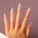 Rumtock Crystal Beads Gold Protective Ring - Boho Nail Cap Jewelry for Women/Girls - Buy Online on GoSupps.com