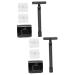 Beaupretty 2 sets of razor-set vintage beard shaver beard razor-based razor manual razor manual razor blade men razor cosmetics aluminum alloy man blackx2st 1 piece (1 Pack)