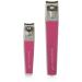Danielle Creations Soft Touch Stainless Steel Duo Nail Clippers Set Pink 0.0353 Ounce