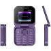 JHIALG Mini Flip Mobile Phone - FM Radio Voice Blacklist Vibration 2SIM for Elderly - Compact Foldable Design in Purple - Buy Online on GoSupps.com