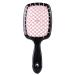 Comb Fluffy Shaped Comb Mesh Comb Wide Tooth Air Cushion Comb Massage Hair Brush Styling Tool Wide Tooth Comb (Color : Black Pink)
