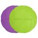 Vivifying Frisbee Dog 2 pieces 18 cm dog frisbee made of natural rubber for land and water (green + purple)