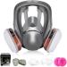 Full Face Respirator Mask with Filters 17 in1 6800 Reusable Respirator Paint Spray Dust Shield Cover Mask Ideal for Painting Spray Epoxy Resin Car Spraying Dust Polishing Welding Sanding - Buy Online on GoSupps.com